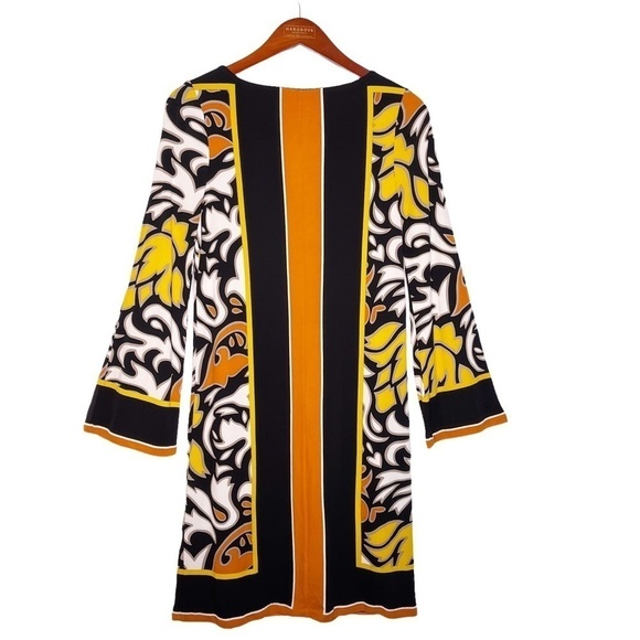 NICOLE MILLER Long Sleeve Sheath Dress Size 8 in Vibrant Multi Print - Picture 10 of 14